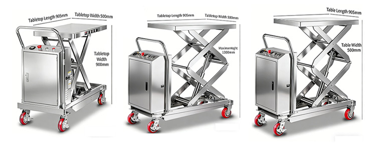 Stainless steel electric lifting platform truck
