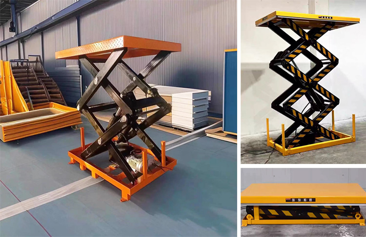 Fixed Electric Double Scissor Lift Platform